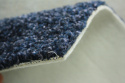 Granatowa wykładzina dywanowa midnight blue Długi i gęsty włos