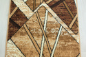 chodnik dywanowy bcf brąz nowoczesny wzór mocny włos